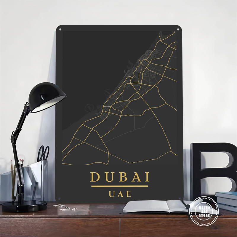 Dubai UAE Map Art Printed Post – обзор и цена Home Decor Dubai