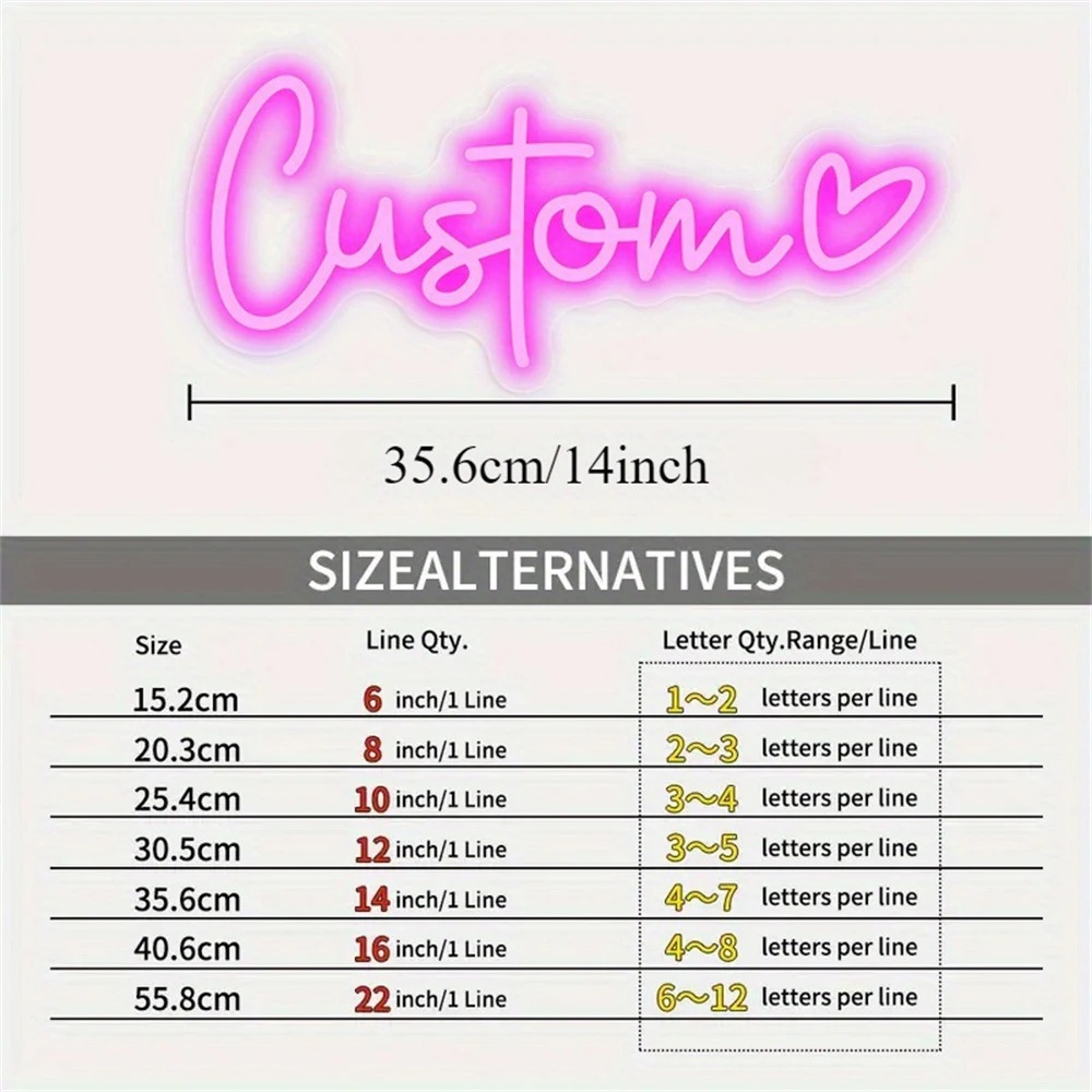 Custom LED Neon Sign Heart USB – обзор и цена Neon Sign Led Custom