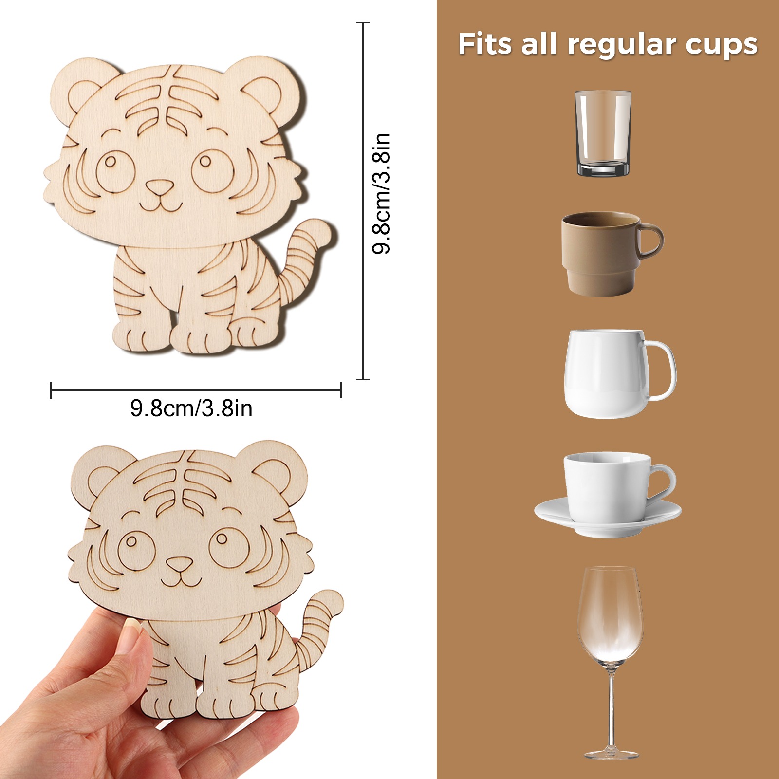 10 Pcs/set Tiger Animal Unfini – обзор и цена Home Decor In