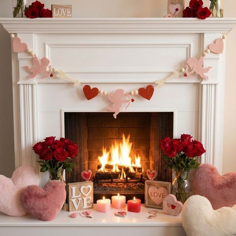 2026 New Red Pink Heart Felt G – обзор и цена Home Decor Garland