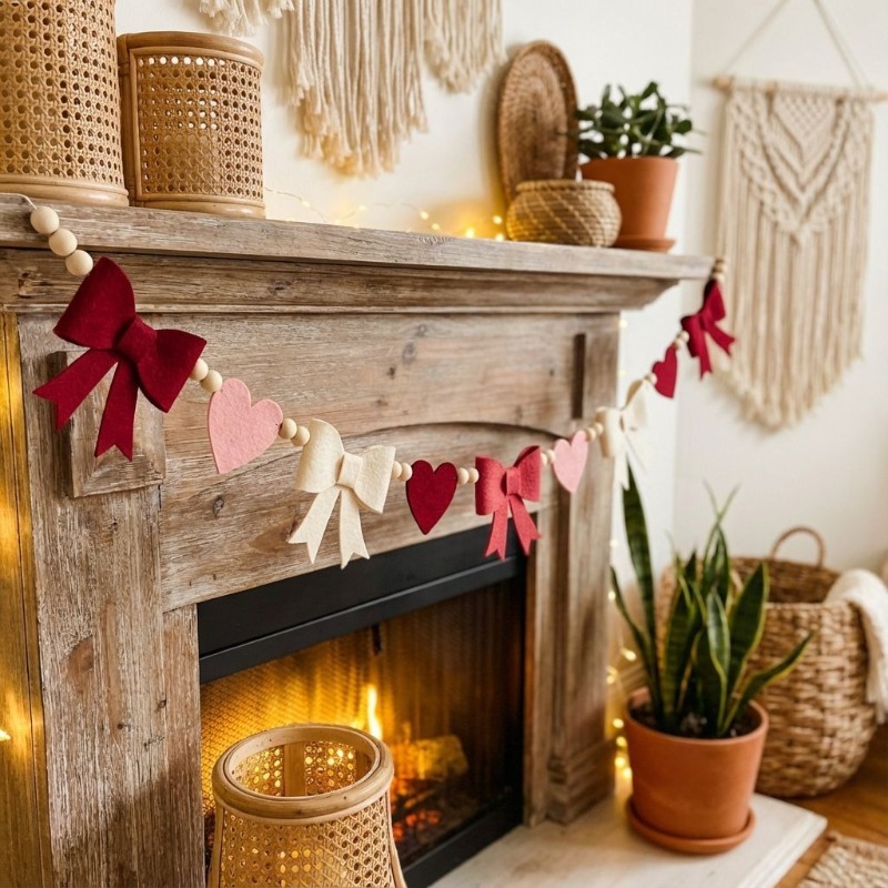 2026 New Red Pink Heart Felt G – обзор и цена Home Decor Garland