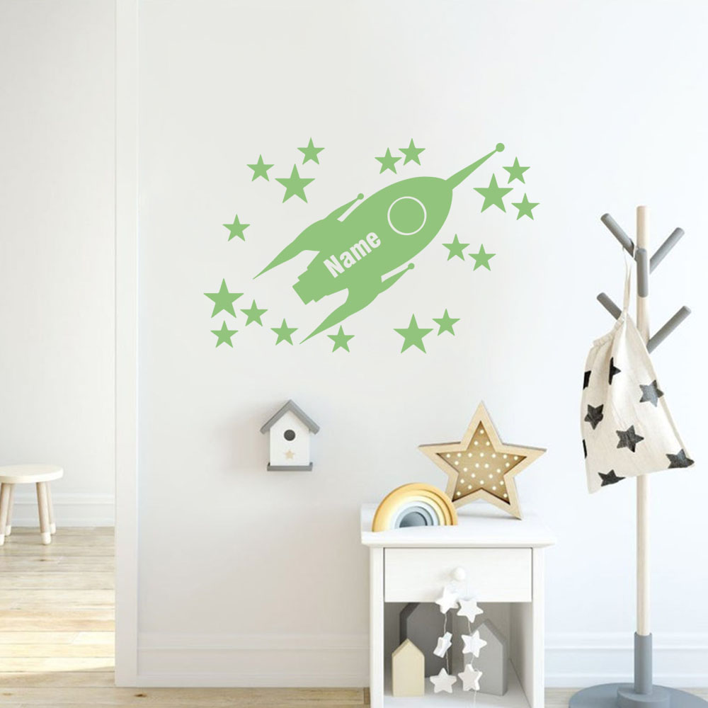1pc Cartoon Rockets and stars  – обзор и цена Home Decor Wall Stickers