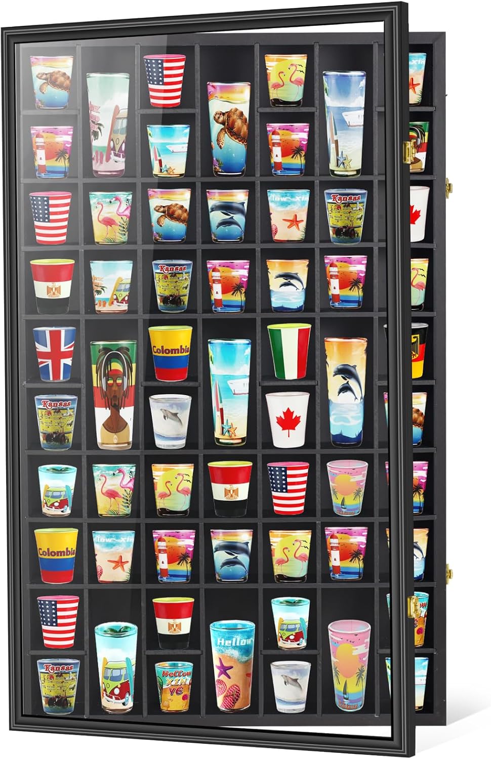 Large 61-Slot Shot Glass Displ – обзор и цена Home Decor Glass