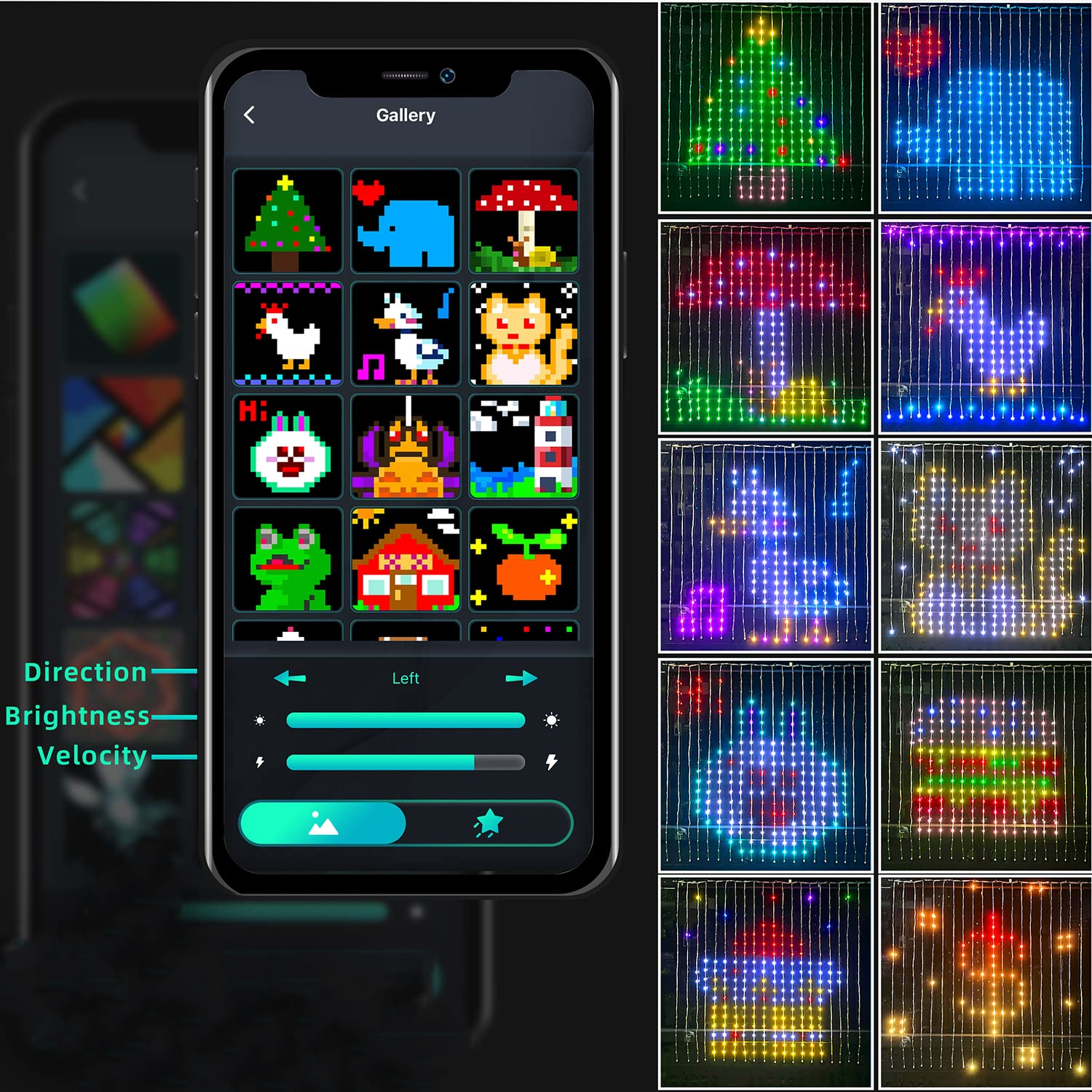 400LEDs RGBIC Smart Curtain Li – обзор и цена Home Decor Free App