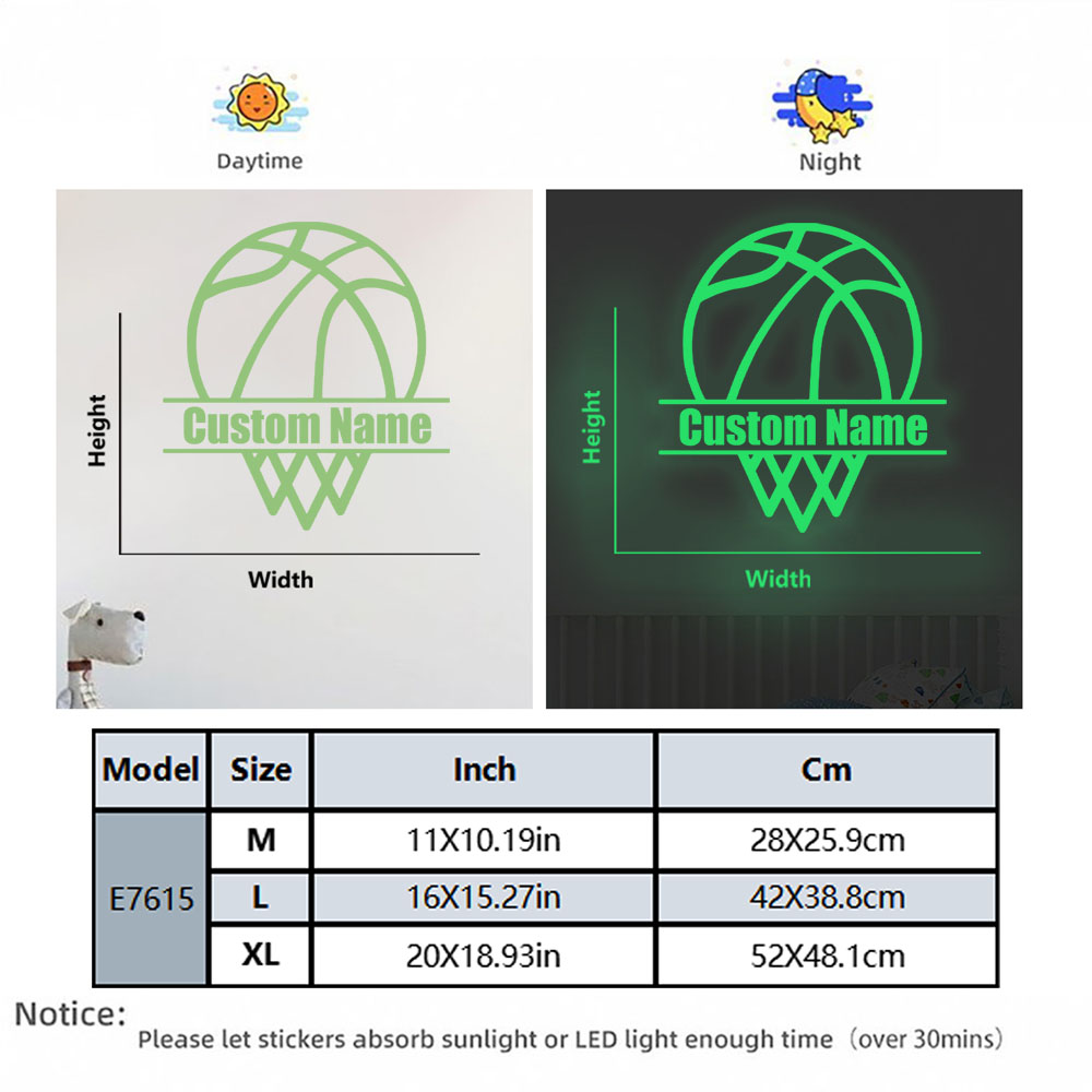1pc Cartoon Basketball Custom  – обзор и цена Home Decor Wall Stickers