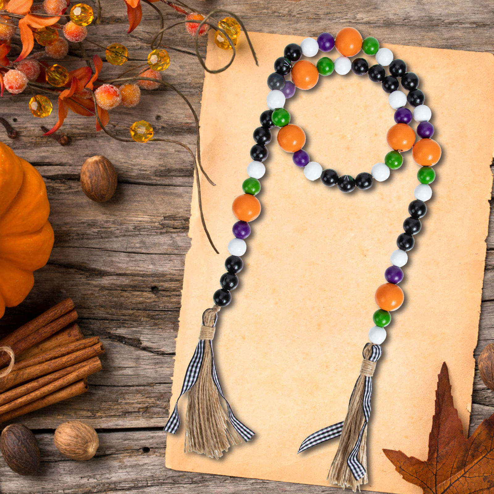 Wooden Bead Garland Halloween  – обзор и цена Home Decor Garland
