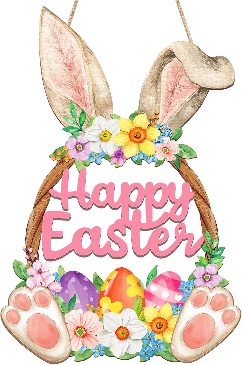 Wooden Easter Door Wreath with – обзор и цена Home Decor In