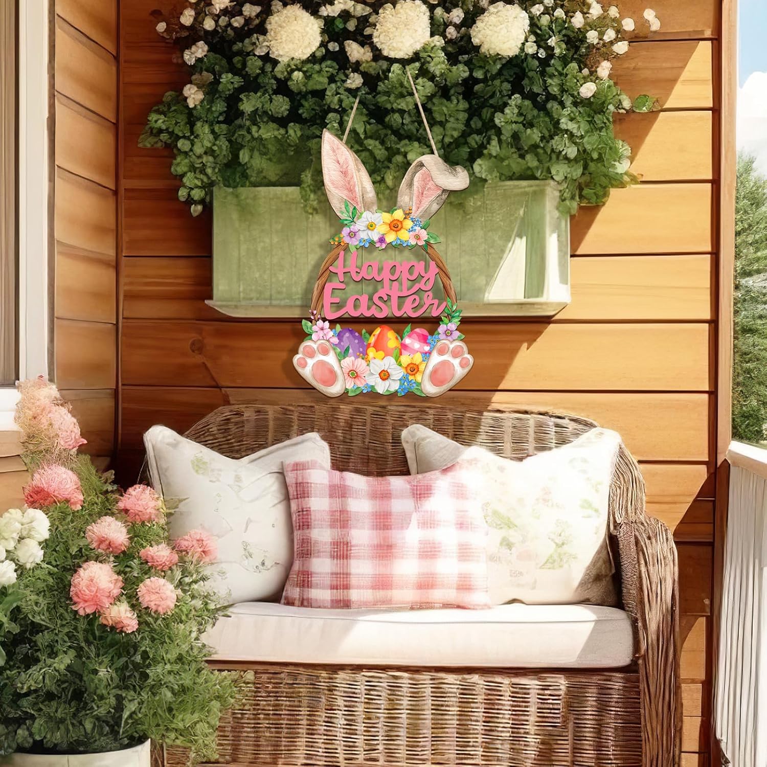 Wooden Easter Door Wreath with – обзор и цена Home Decor In