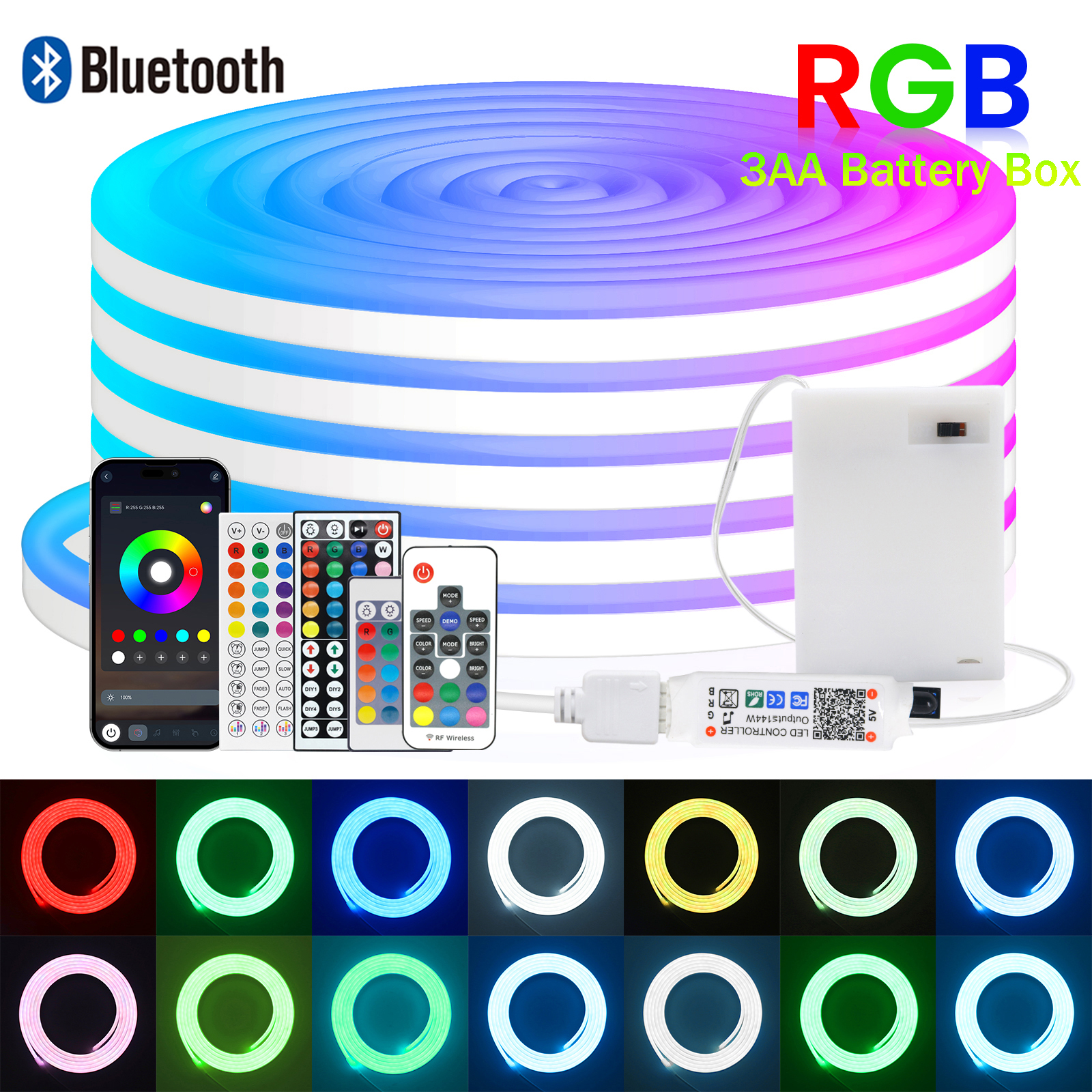 3AA Battery Box RGB Neon LED S – обзор и цена Home Decor Free App
