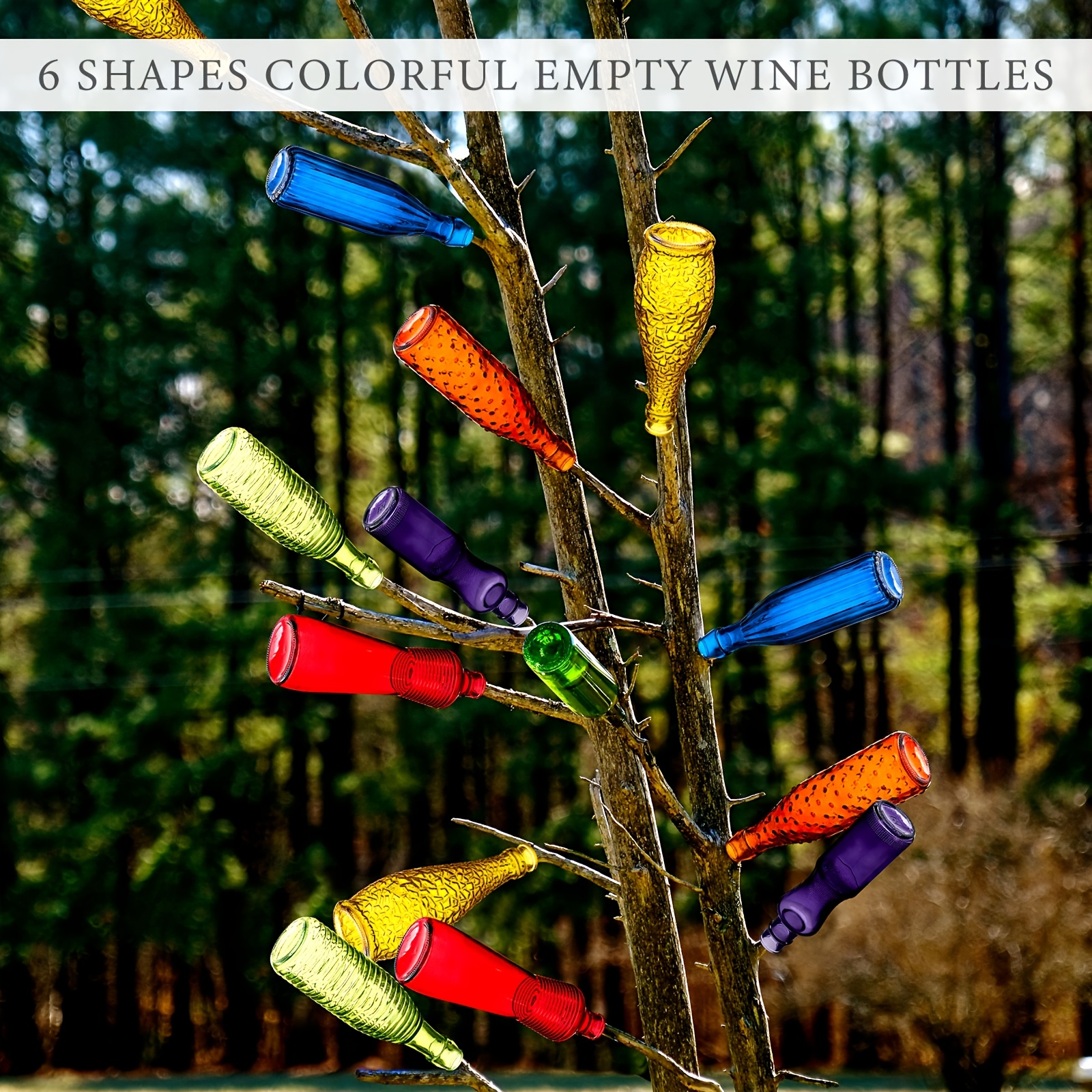 Set of 12 Vibrant Glass Bottle – обзор и цена Home Decor Glass