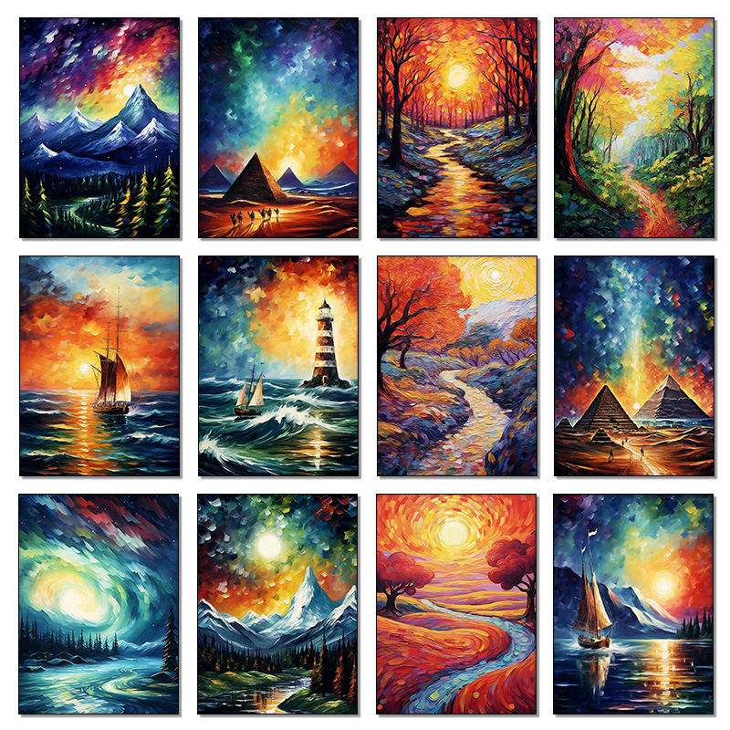 Colorful Impressionist Landsca – обзор и цена Home Decor Color Palettes