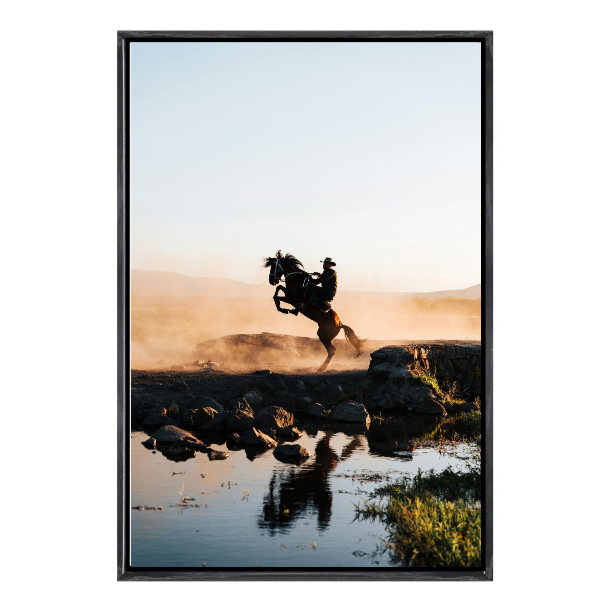 Cowboy Horse Canvas Framed Wal – обзор и цена Home Decor Mirror