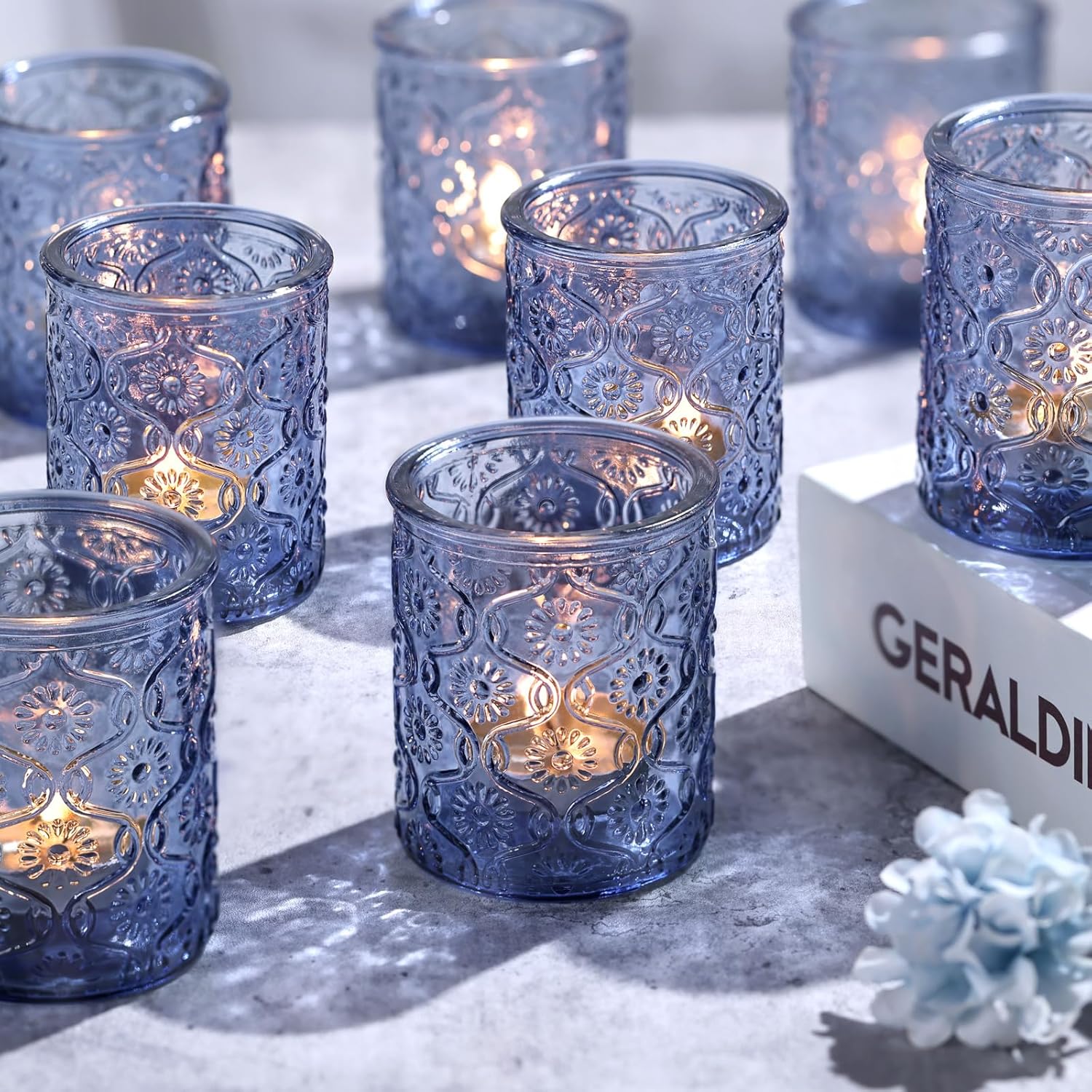 24pcs Blue Votive Candle Holde – обзор и цена Home Decor Glass