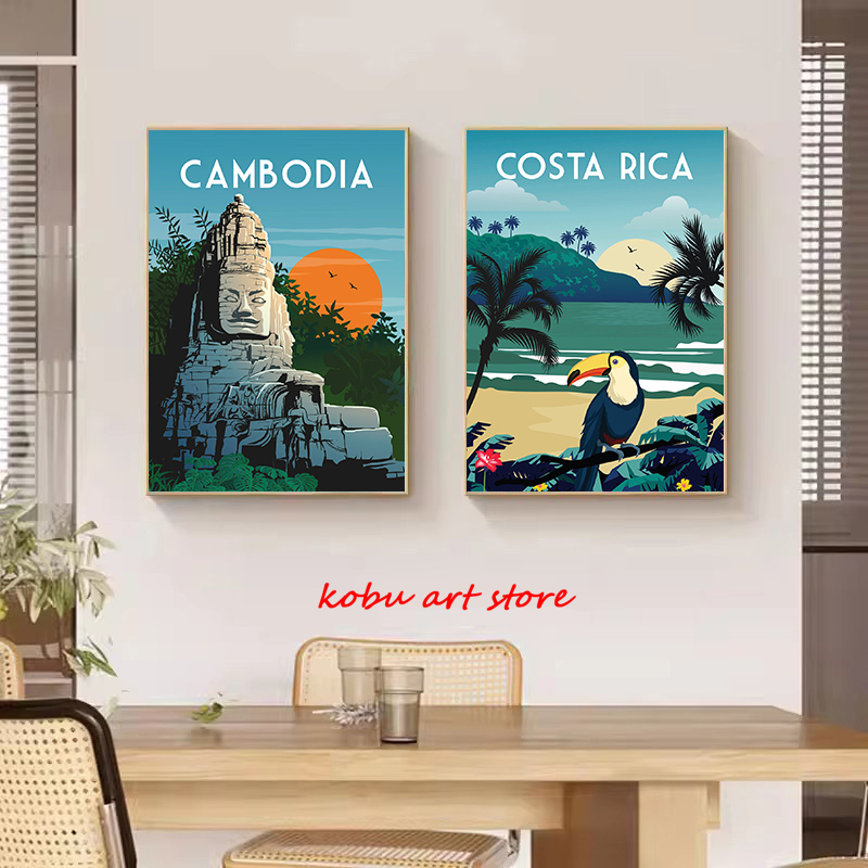 Travel Illustrated Canvas Pain – обзор и цена Home Decor Dubai